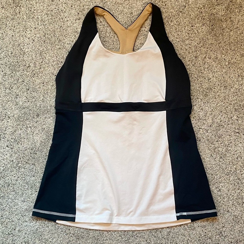 Lululemon Black & White Racerback Workout Tank